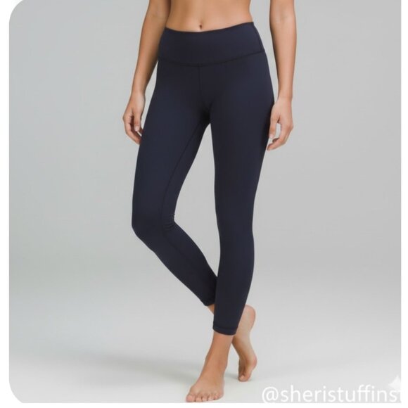 EXCELLENT Lululemon In Movement 7/8 Tight 25" Navy High-Rise Training Leggings 6 - Picture 2 of 10